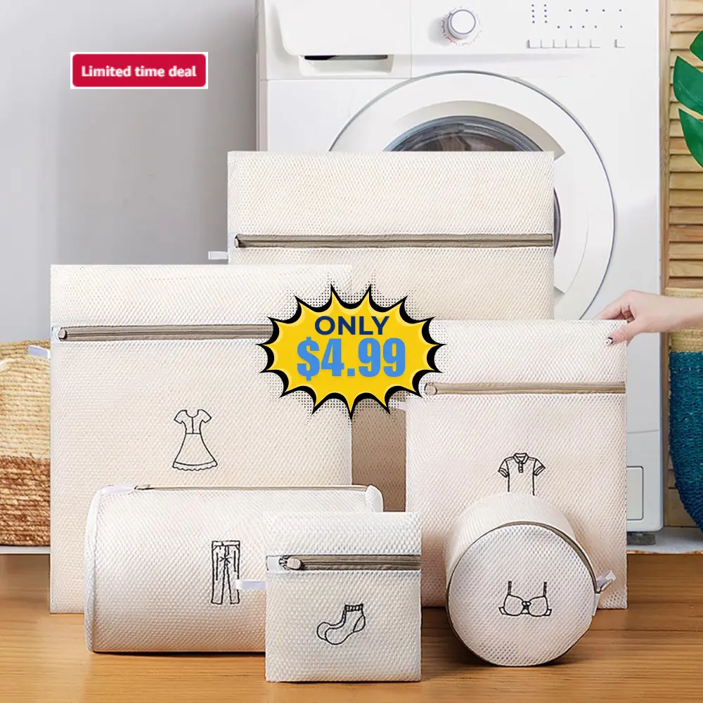 6PCS Fine Mesh Laundry Bag Set Deal: Save 50%