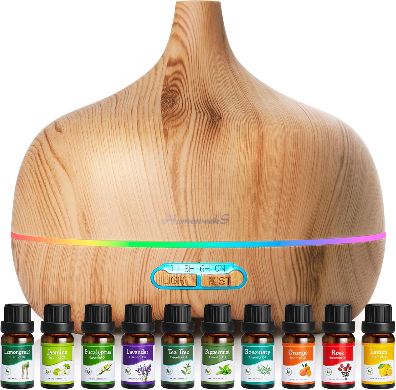 Essential Oil Diffuser Aromatherapy Diffusers: 550ml Ultrasonic C