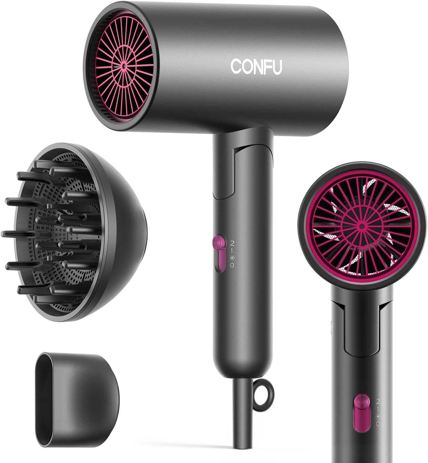 CONFU Diffuser Hair Dryer for Curly Hair,1500W Fast Drying B deal at Amazon