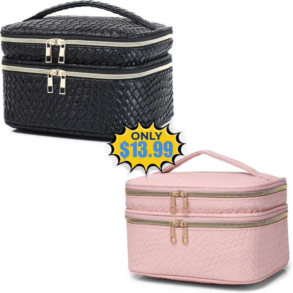 Double Layer Cosmetic Bag Deal: Save at Store