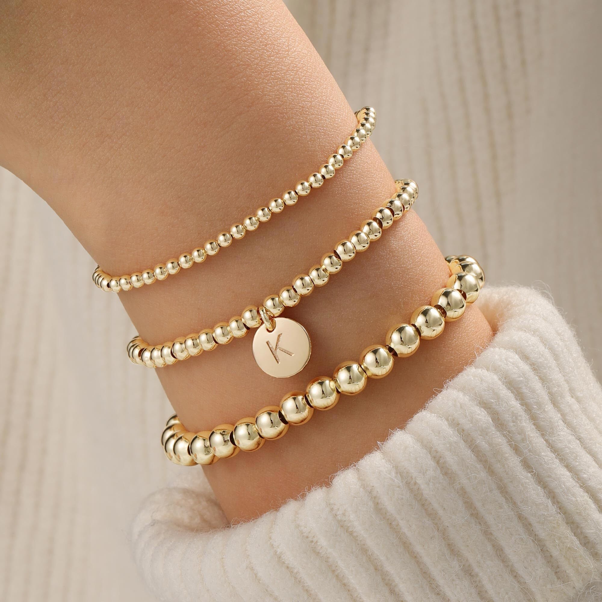 Turandoss Beaded Initial Charm Bracelets Deal at Walmart: $8.99