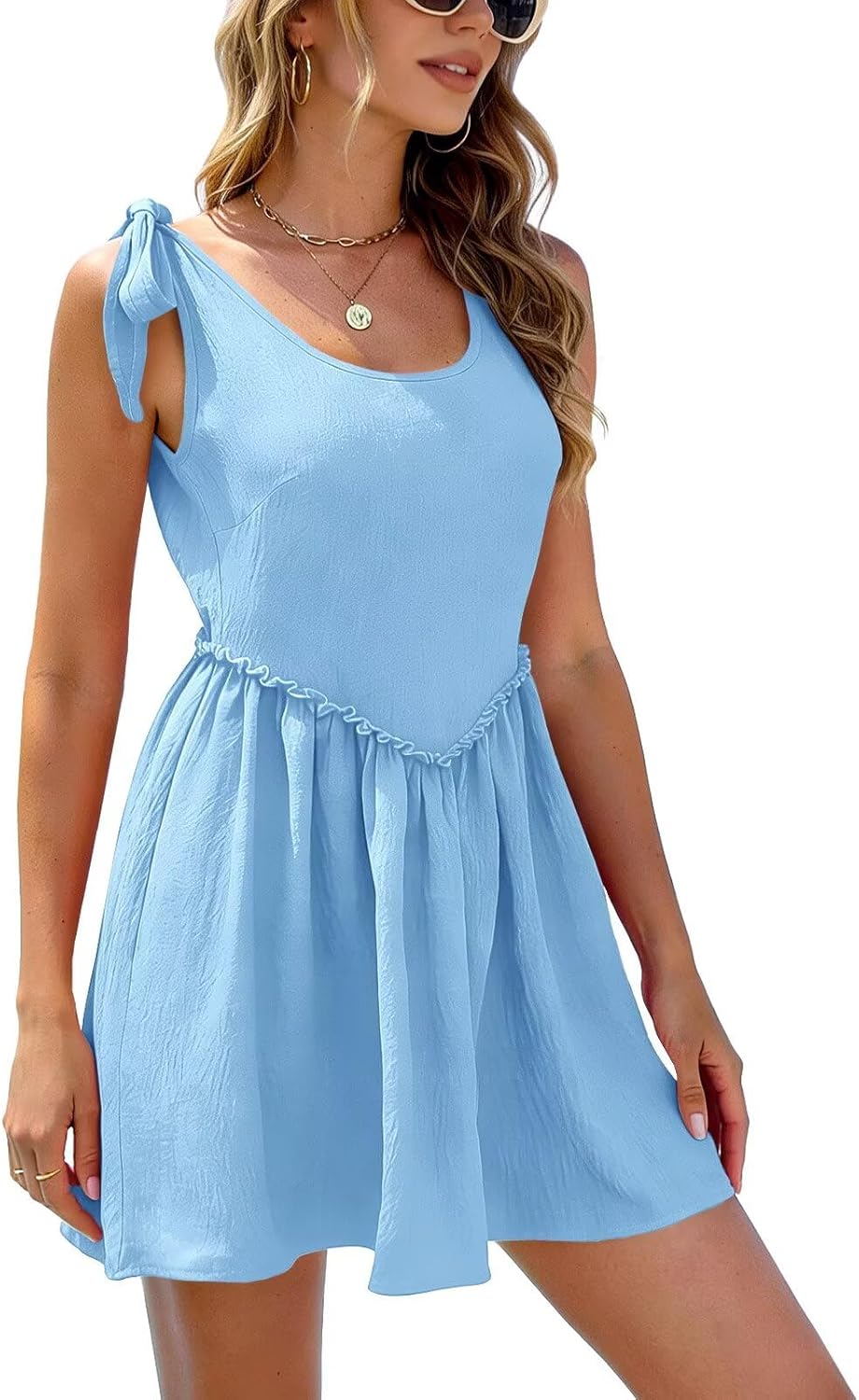 Women’s Bathing Suit Cover Up Swim Beach Dresses Bow Sun Summer D