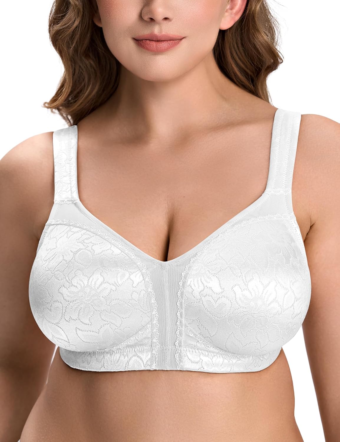 Wingslove Women’s Minimizer Bra Wireless Full Coverage Non-Padded