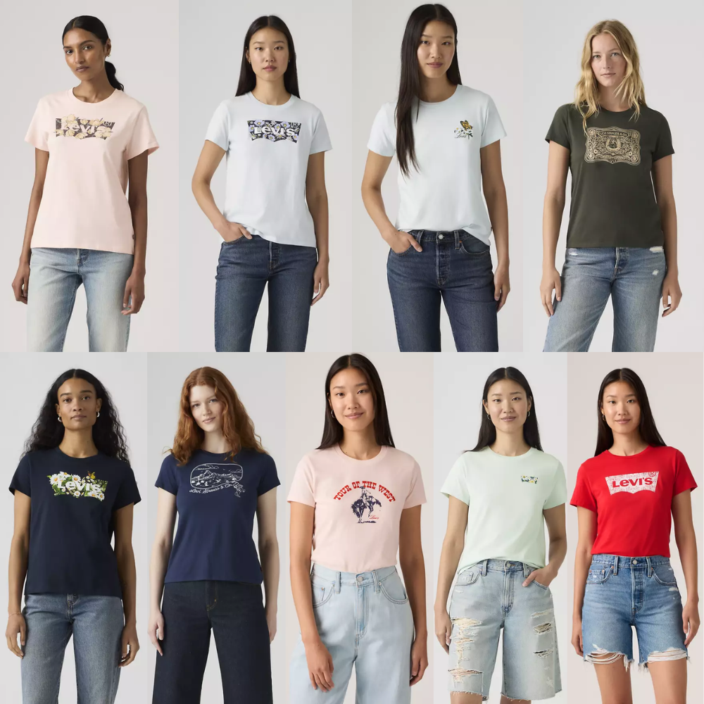 Women’s Logo Perfect Tee Shirt Deal at Levi’s: Save 72%