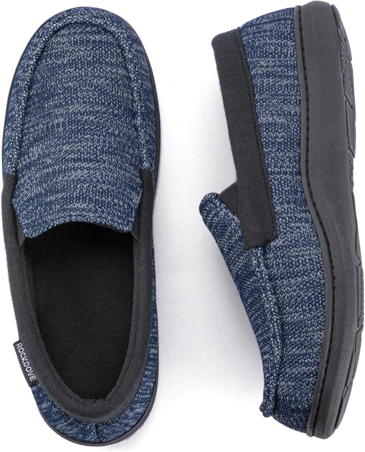 RockDove Men's Tweed Memory Foam Moc Slipper, Size 8 US Men, deal at Amazon