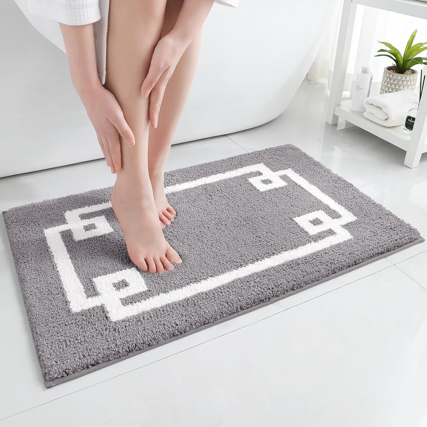 HOMEIDEAS Bathroom Rug, Soft and Water Absorbent Bath Mat, N deal at Amazon