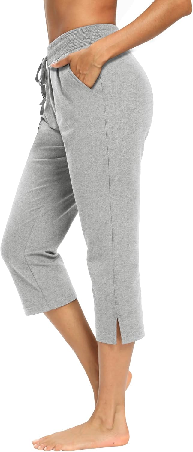 LEXISLOVE Capris for Women Casual Summer Wide Leg Crop Pants deal at Amazon