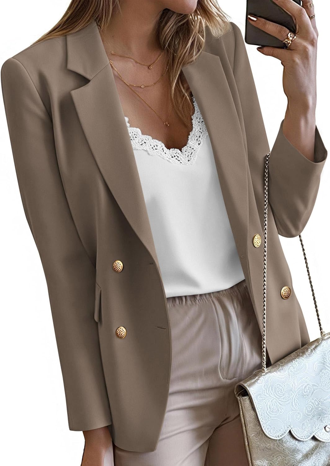 KIRUNDO Blazers for Women Business Casual 2025 Fall Long Sle deal at Amazon