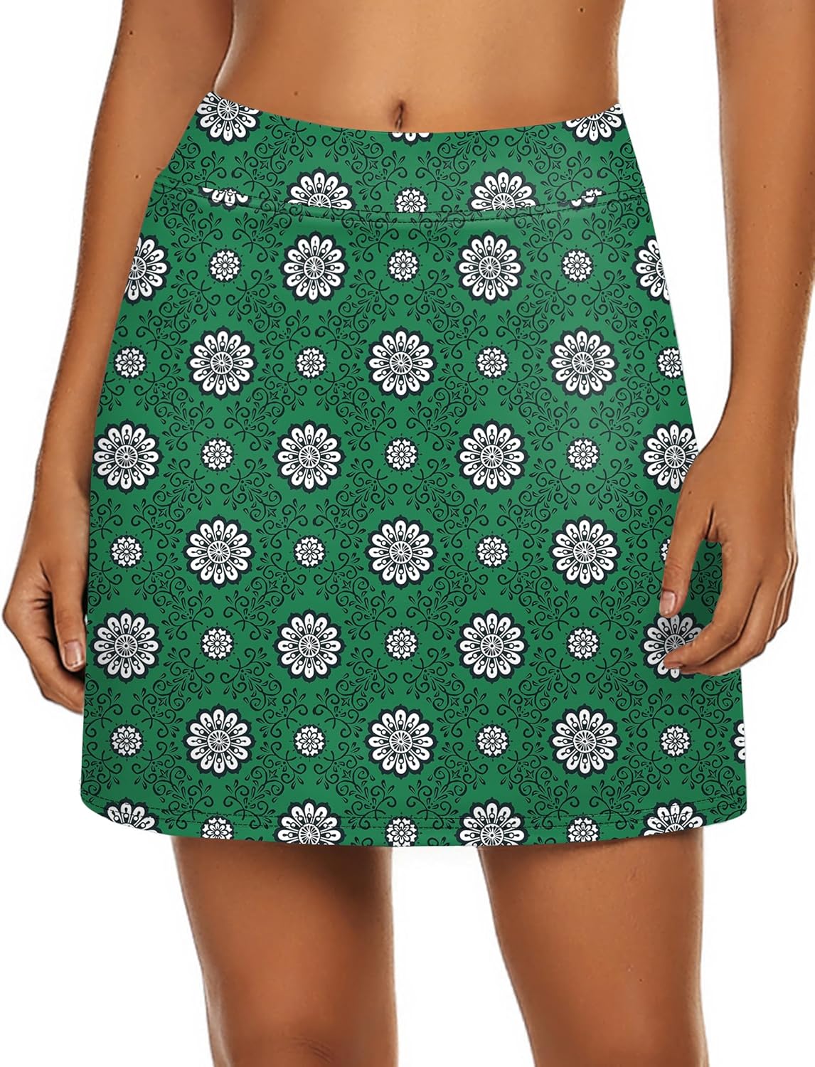 Ekouaer Women's Tummy Control Skort Mid-Length Skirt Active deal at Amazon