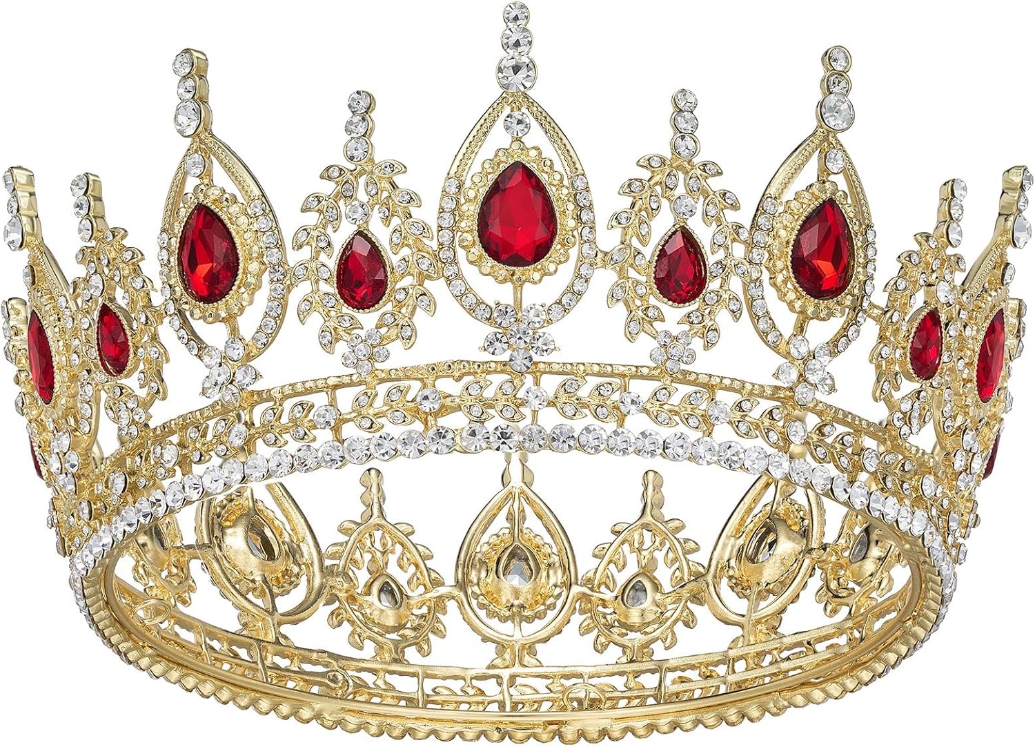 SWEETV Royal Queen Crown, Wedding Tiara for Bride, Rhineston deal at Amazon