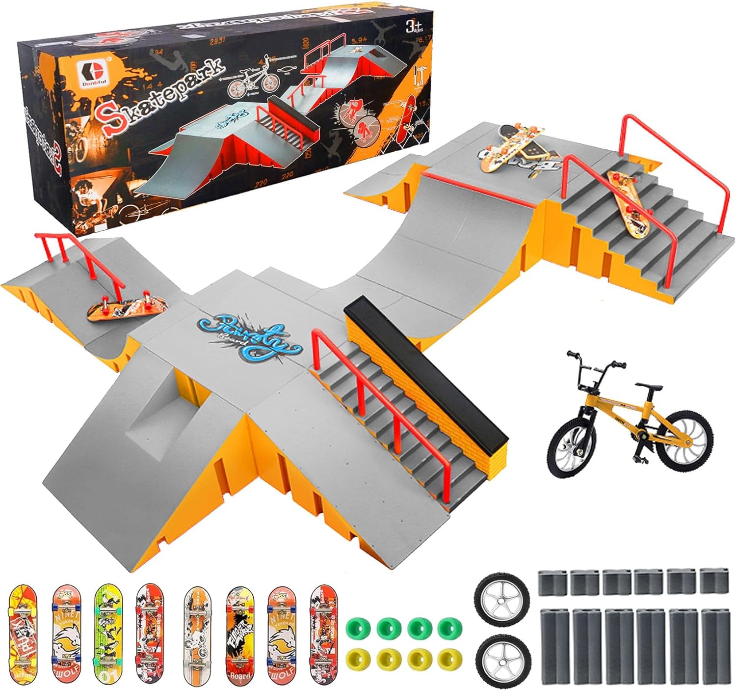 RNGODO Finger Skateboard Park Kits, 14-in-1 Bigger Finger Sk deal at Amazon