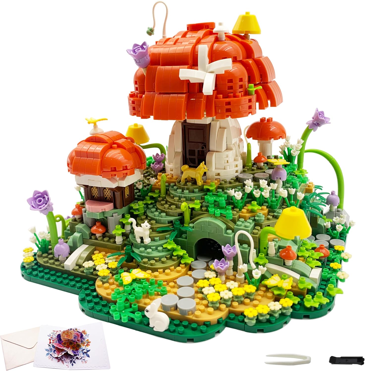 RUUQRUU Mushroom House Micro Building Blocks Set?2798 PCS Mi deal at Amazon