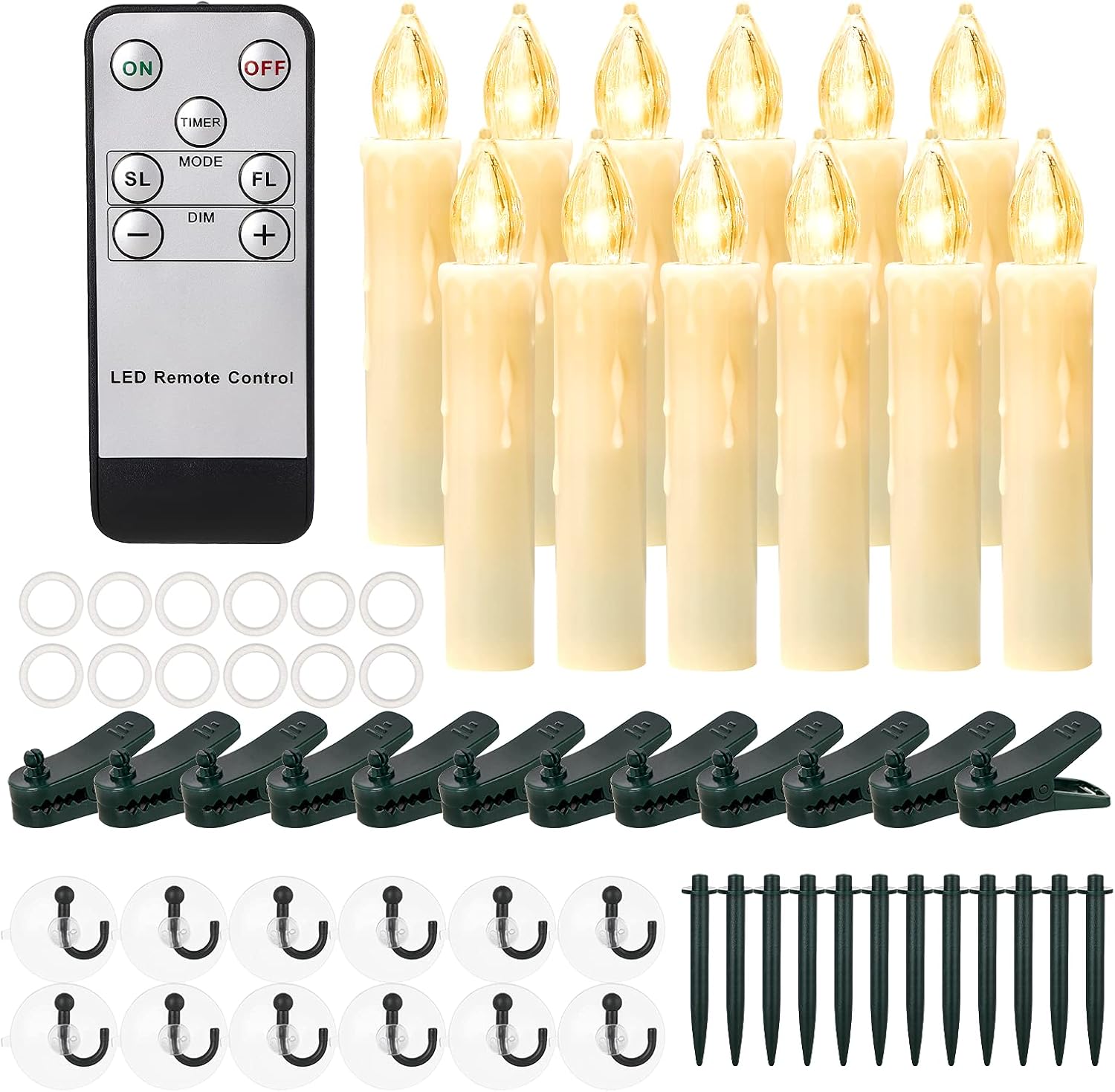 Daord Flickering Flameless Window Candle LED Christmas Tree  deal at Amazon
