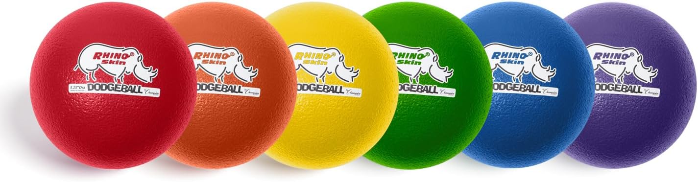 Champion Sports Rhino Skin Dodgeballs: 8 Inch Balls for Play deal at Amazon