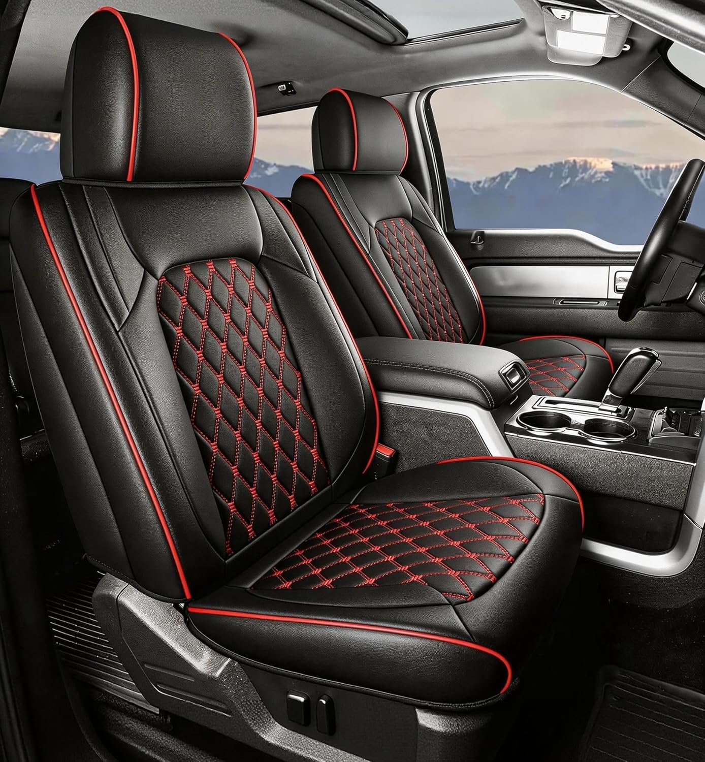 Umbrauto Custom Seat Covers for Ford F150, Nappa Leather Pic deal at Amazon