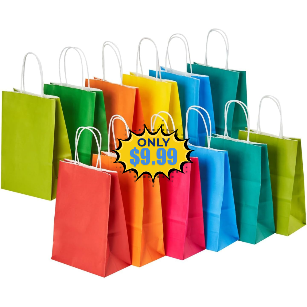 RACETOP 32 Pack Small Paper Gift Bags Deal: Save 33%