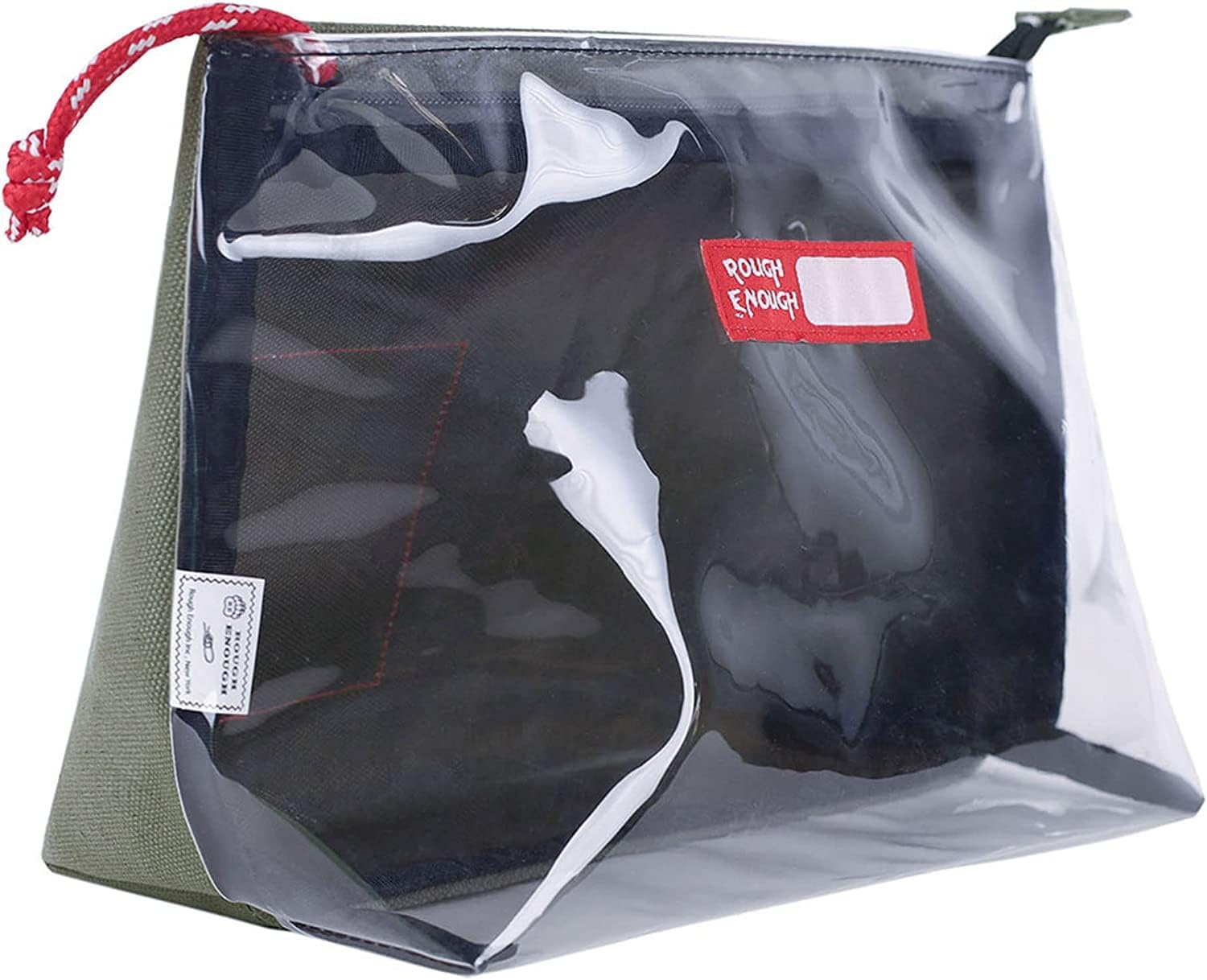Rough Enough Clear TSA Approved Toiletry Bag Makeup Cosmetic deal at Amazon