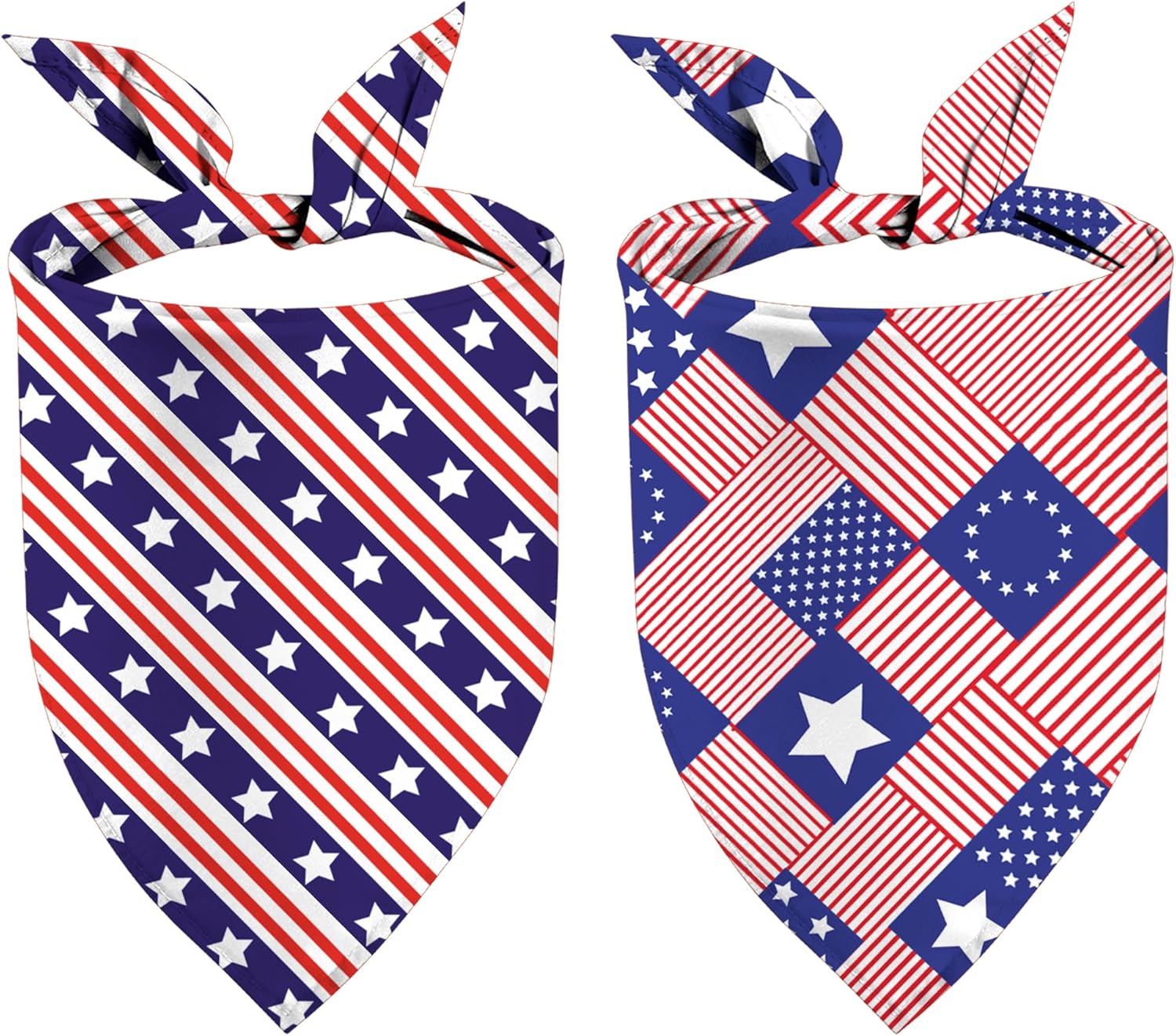Patriotic Dog Bandanas, Double Sided 2 Pack Holiday Puppy Ba deal at Amazon
