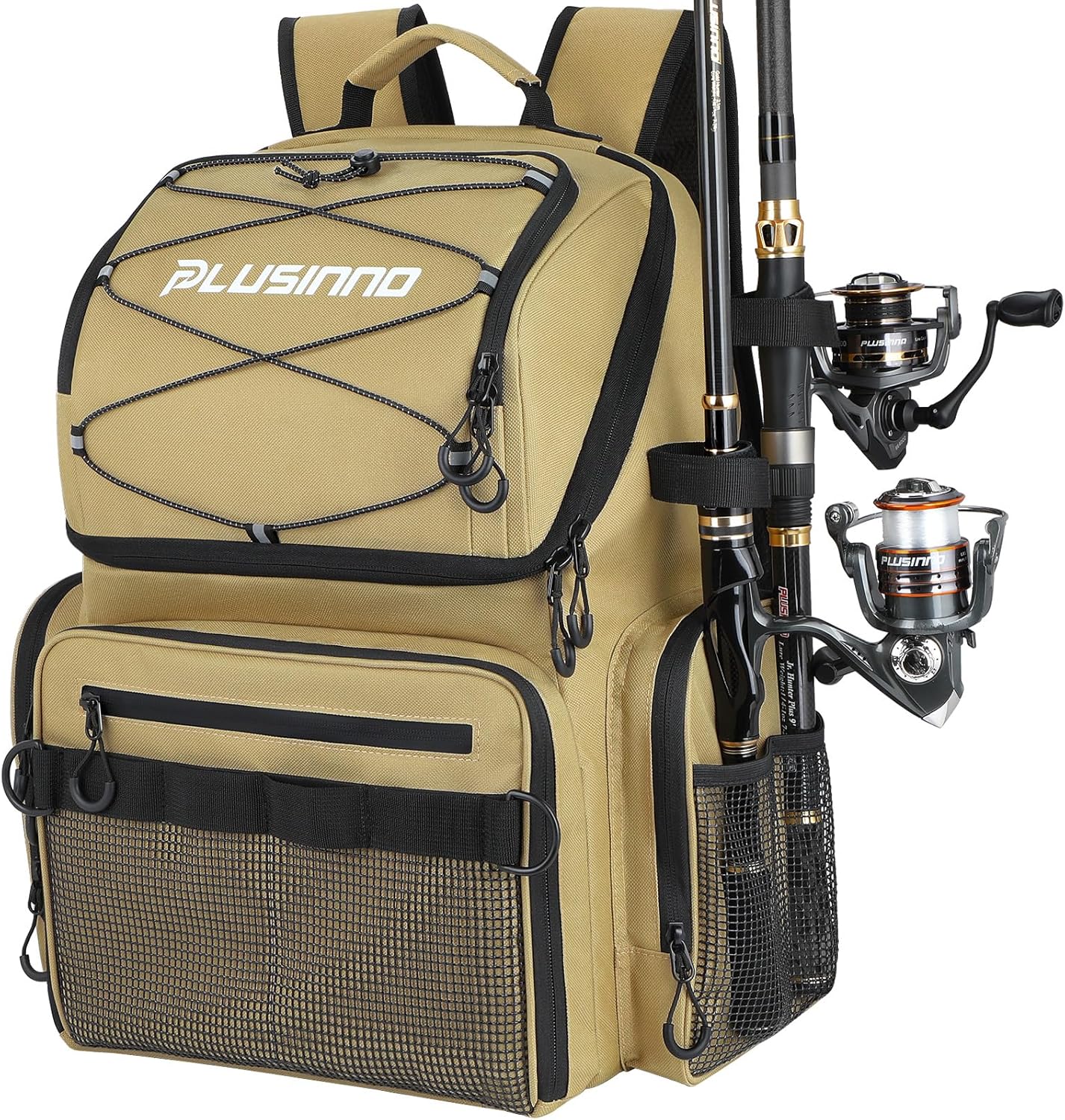 PLUSINNO Fishing Backpack with Rod Holders & Cooler, 45L Lar deal at Amazon