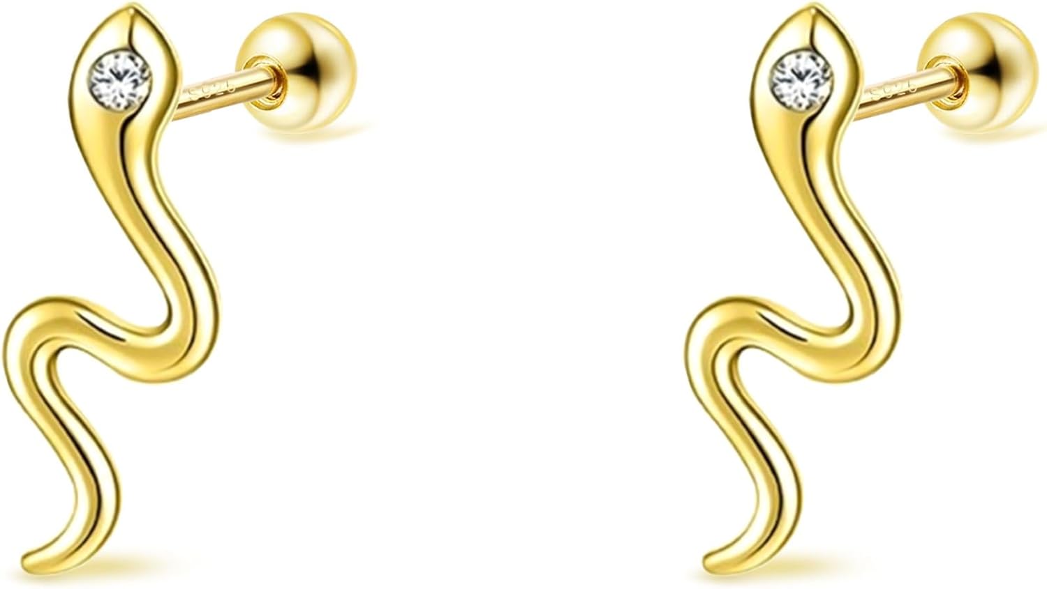 DHZJTSL Halloween Small Gold Snake Stud Earrings for Women,  deal at Amazon