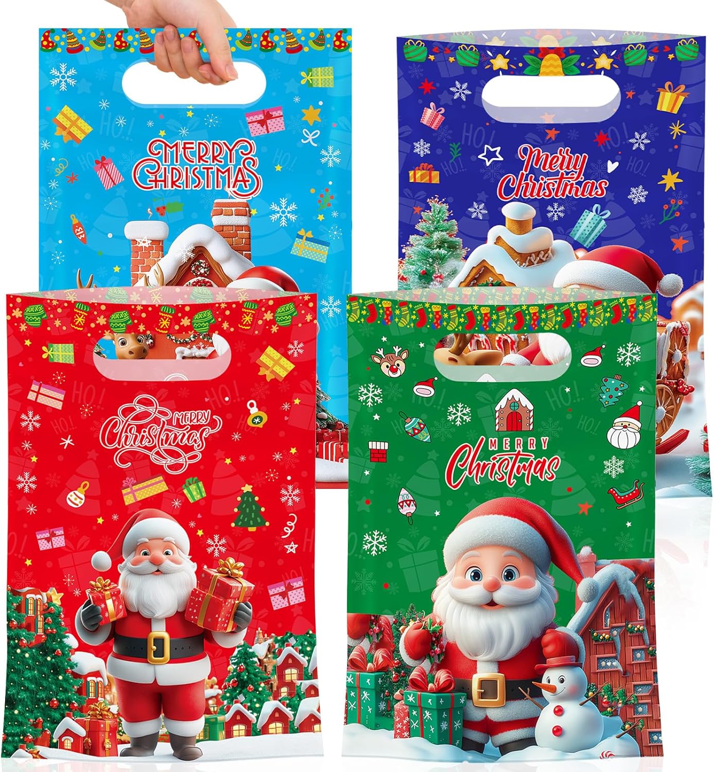 50 Pcs Merry Christmas Gift Bags with Handles-Cute Xmas Good deal at Amazon