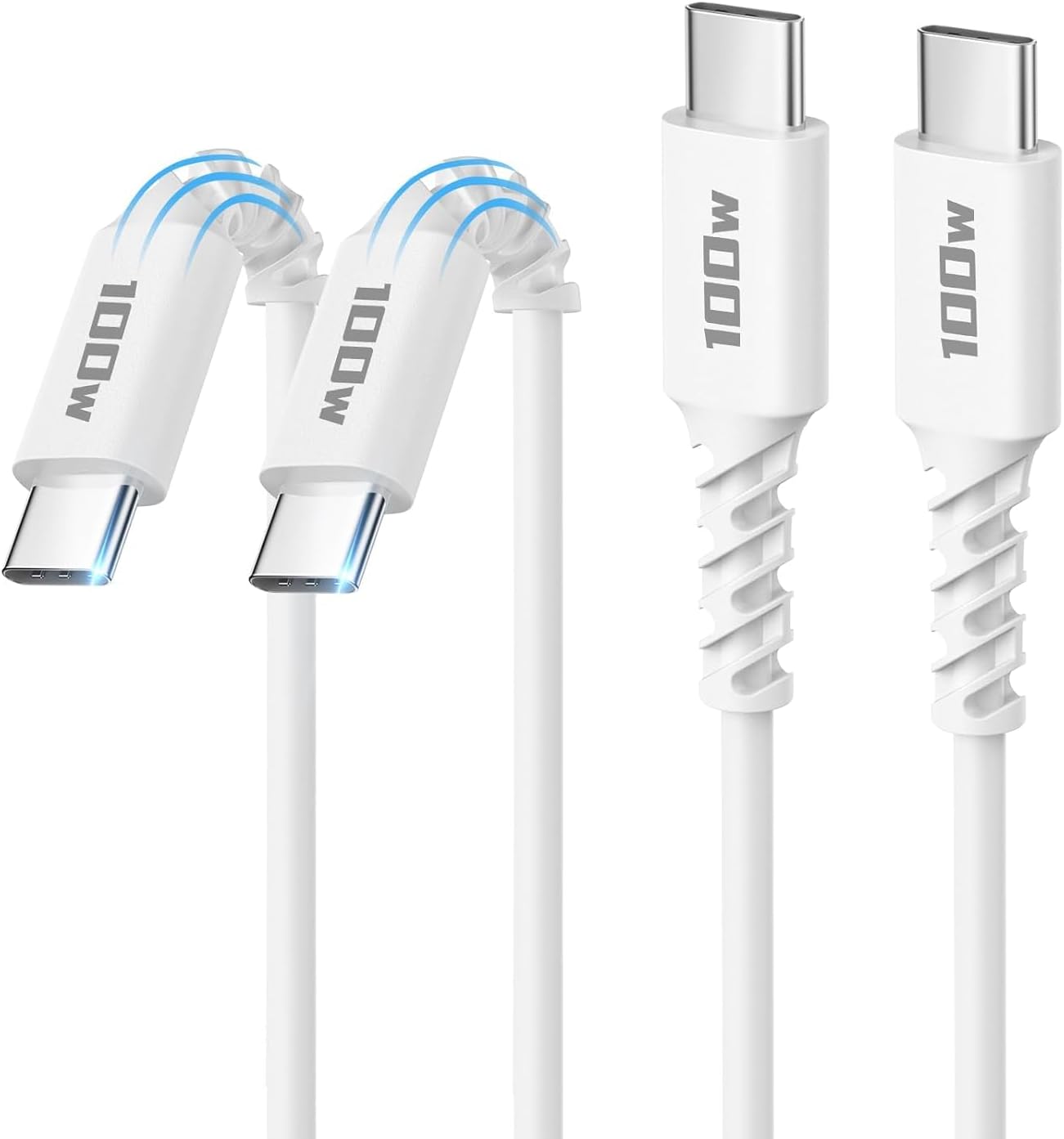 USB C to USB C Cable, 100W [2-Pack 6.6FT] Type C to C Fast C deal at Amazon