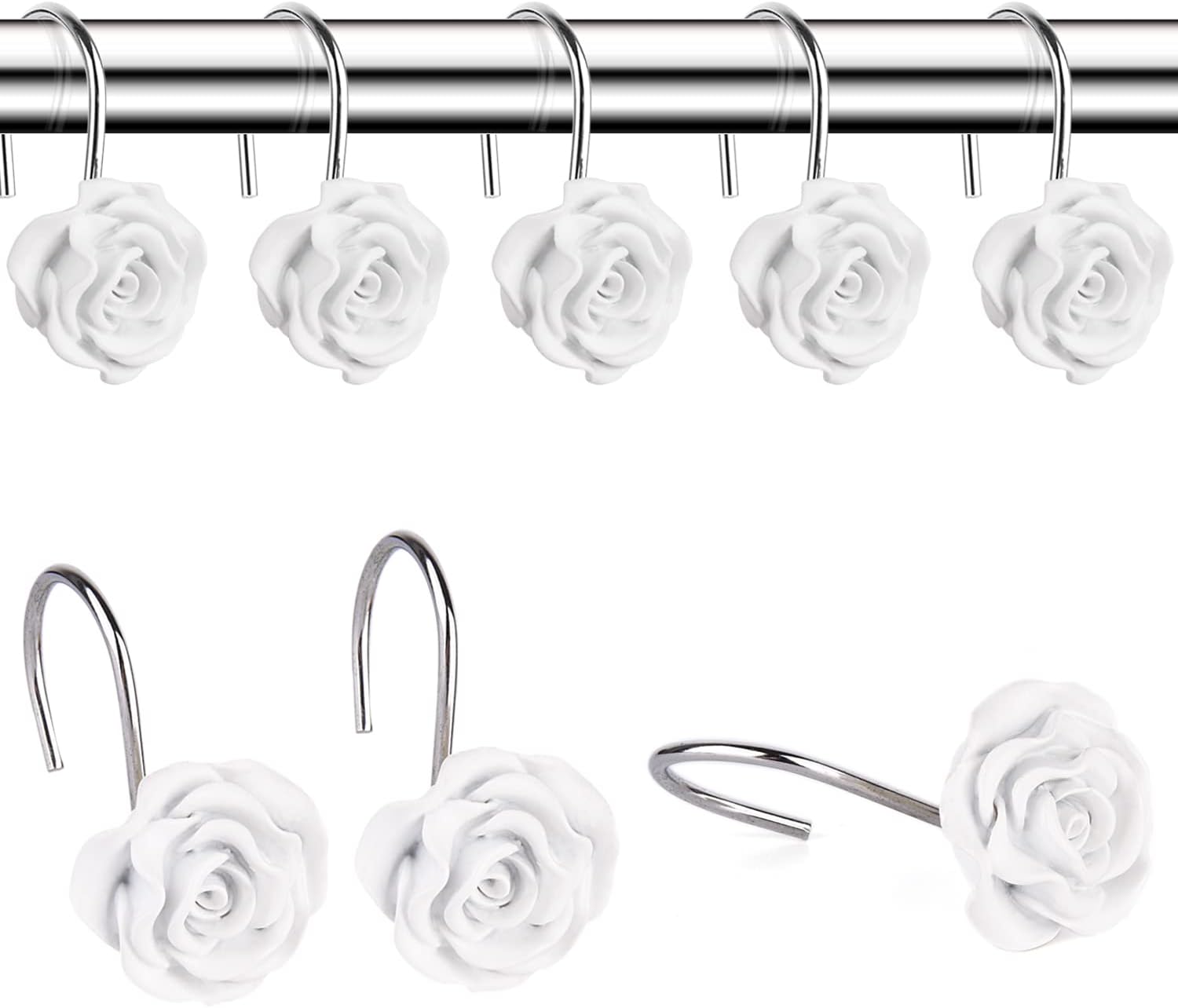 FINROS 12 PCS Home Fashion Decorative Anti Rust Shower Curta deal at Amazon