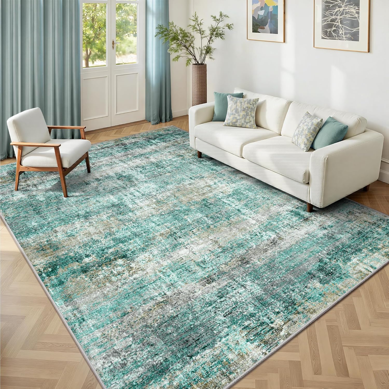 LEPEII 6×9 Area Rugs, Washable Modern Abstract Area Rugs for Livi