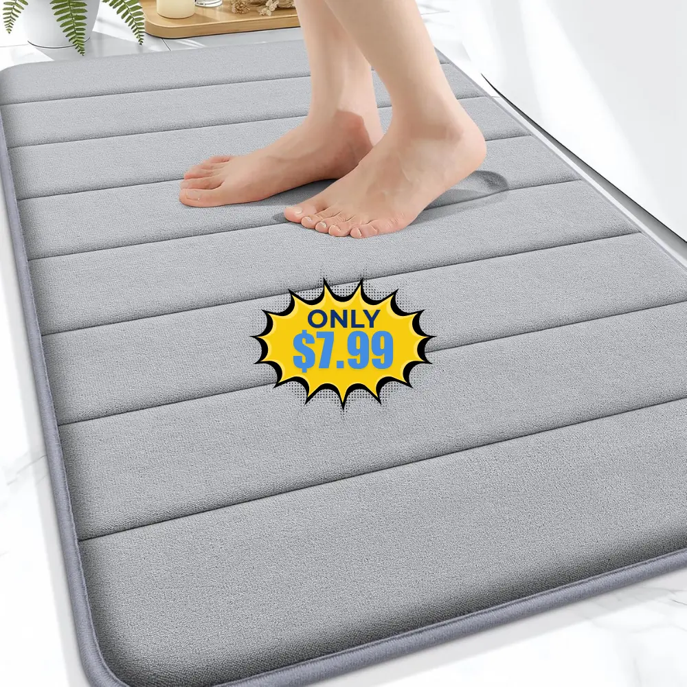 OLANLY Memory Foam Bath Mat 30×20 Deal: Save 33%