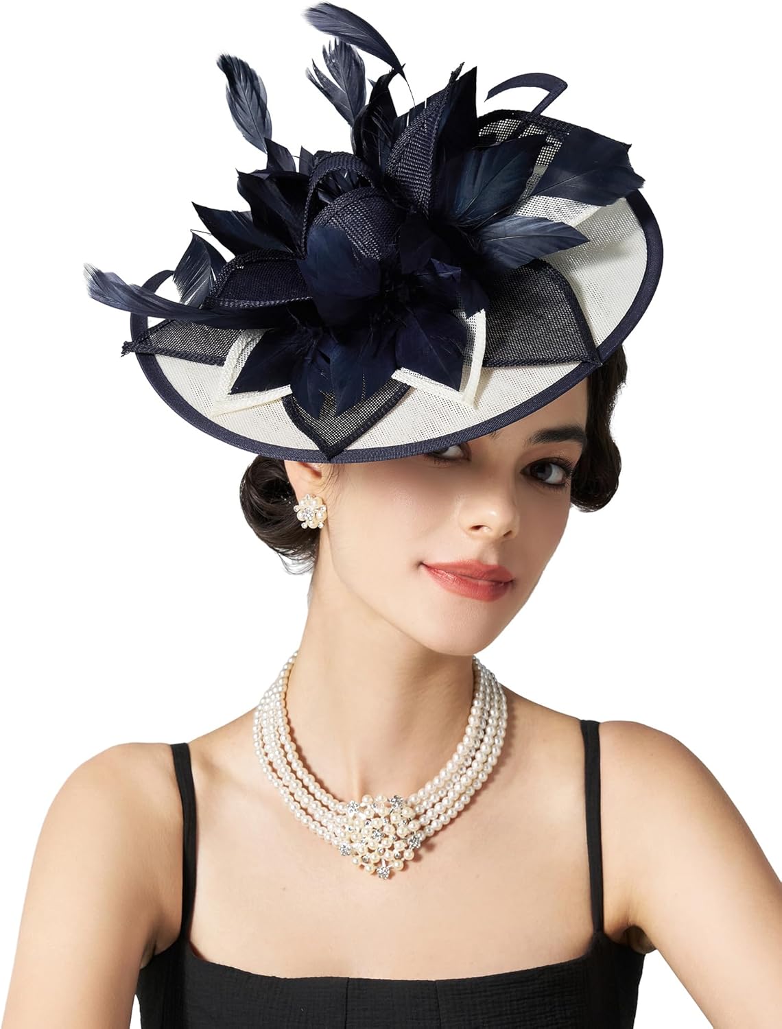 SWEETV Sinamay Kentucky Tea Hat Derby Hats Fascinators for W deal at Amazon