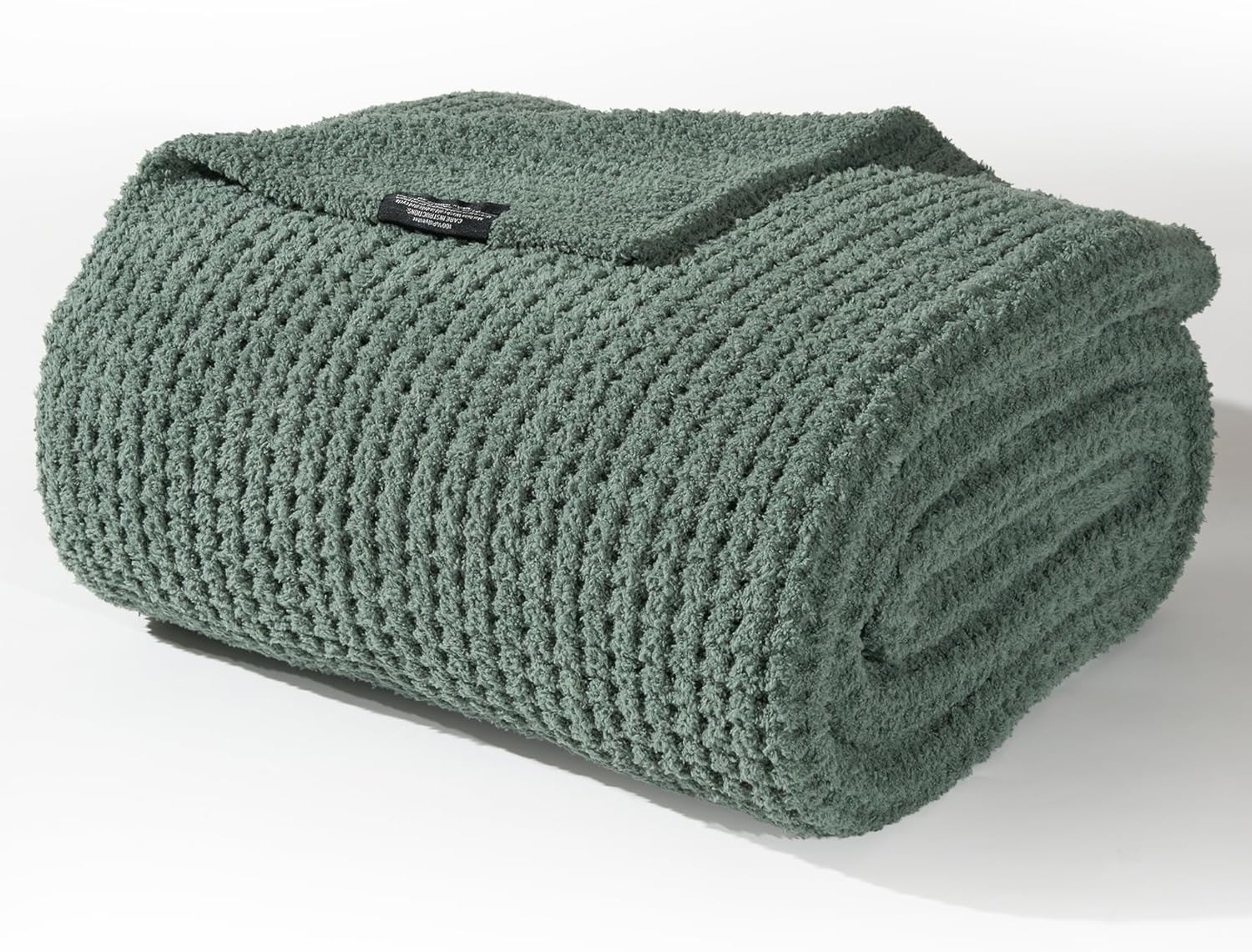 blunique Waffle Knit Throw Blanket, Luxury Cozy Chunky Knit  deal at Amazon