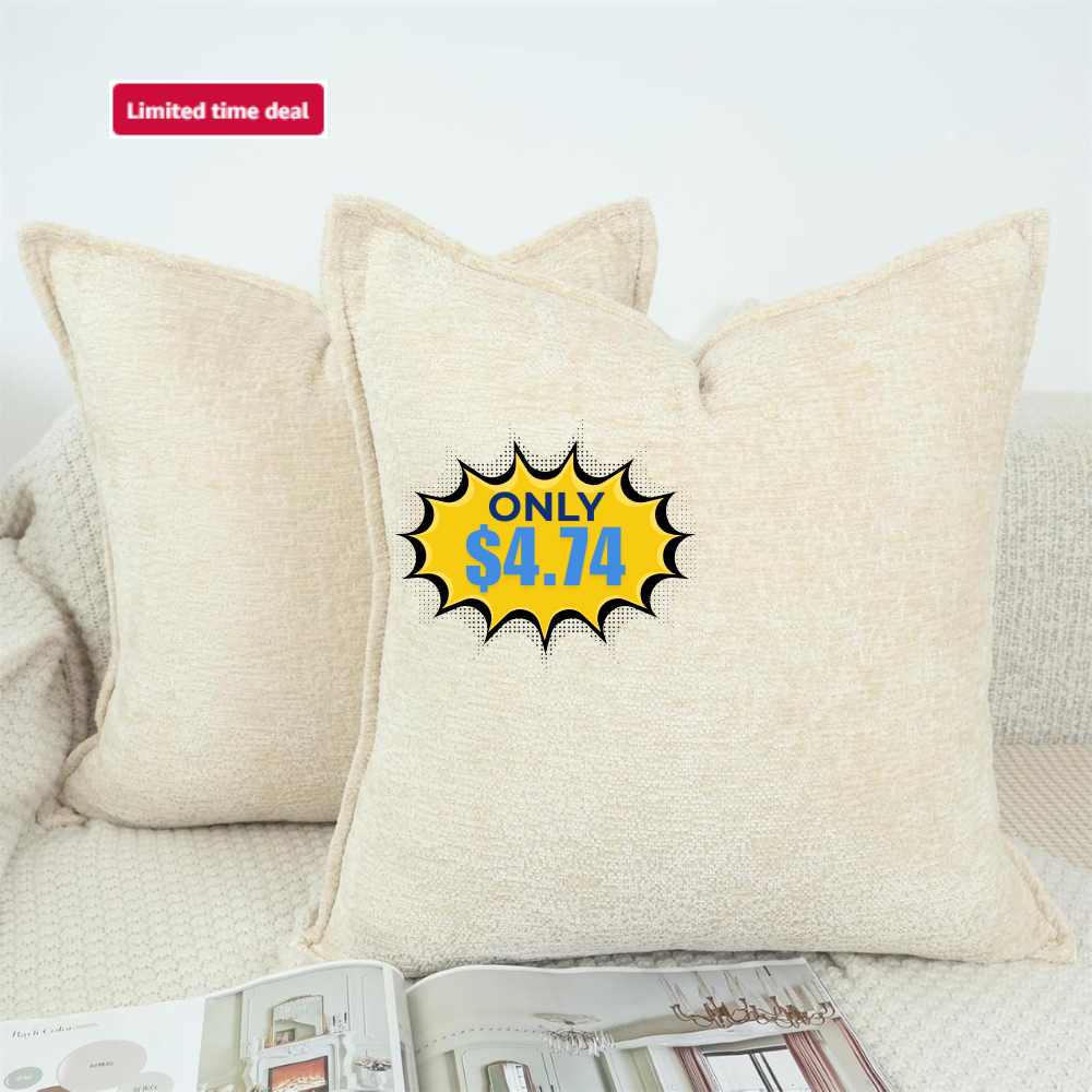 OYIMUA Chenille Throw Pillow Covers 18×18 Deal: Save 50%