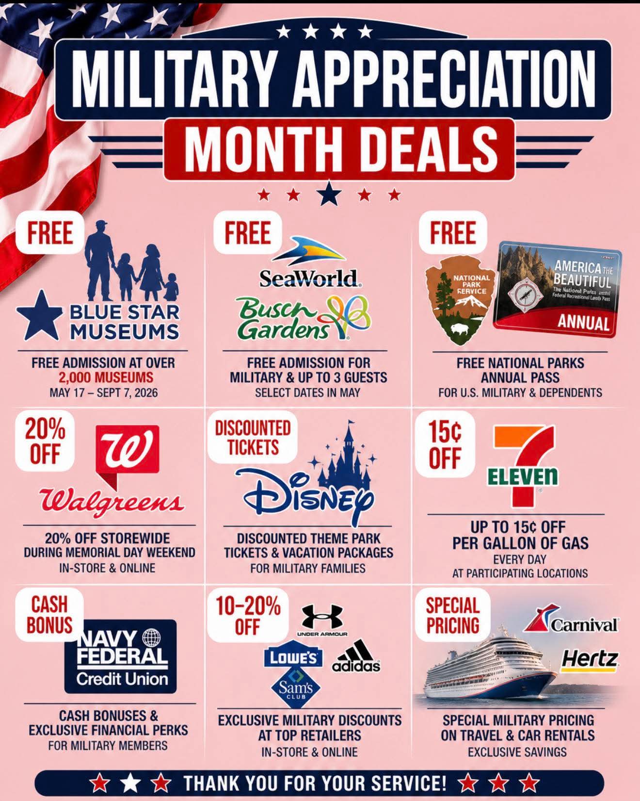 Military Appreciation Month: Freebies & Discounts for Military Families