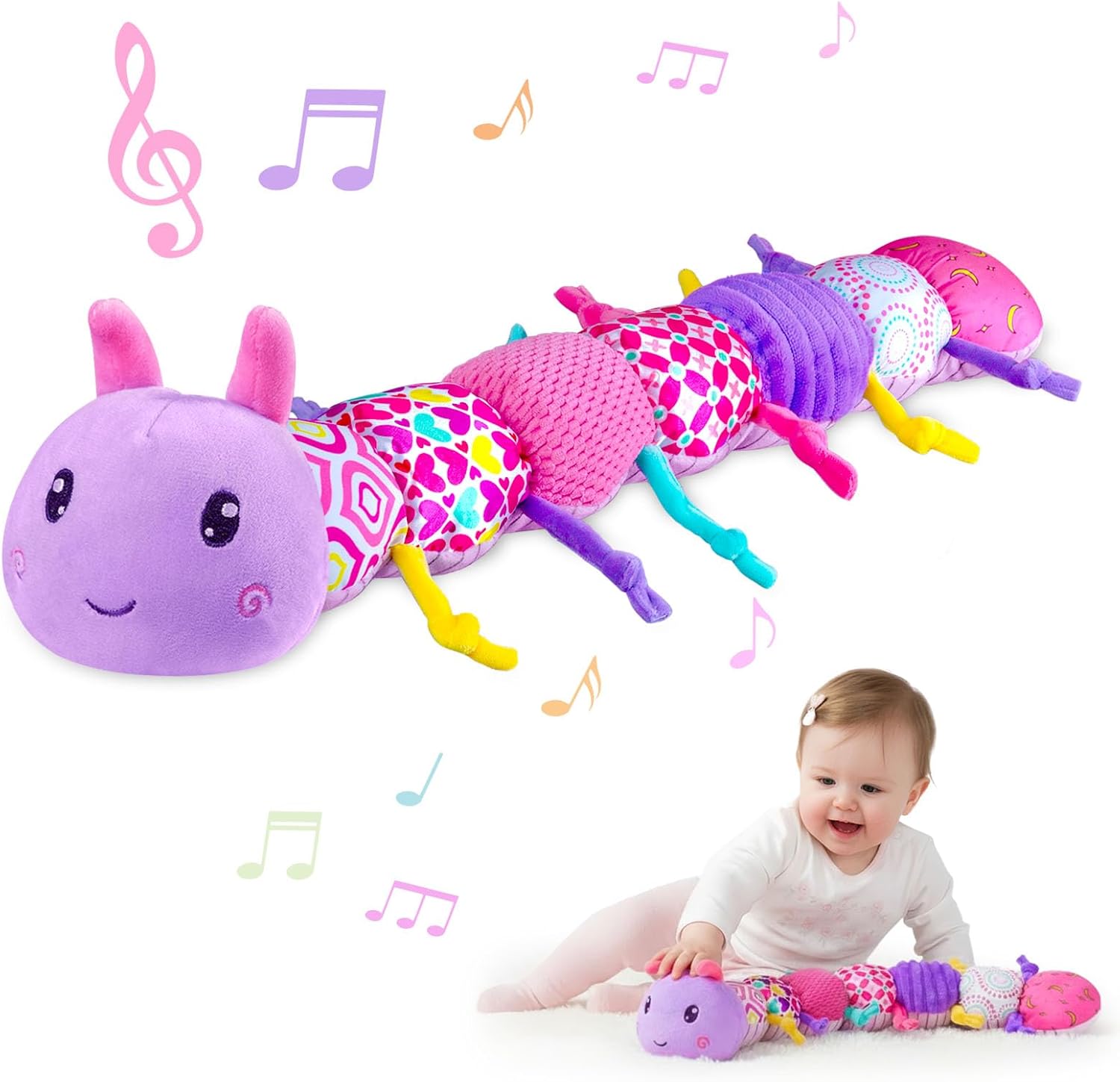 Baby Infant Musical Stuffed Animal Soft Toy with Multi-Senso deal at Amazon