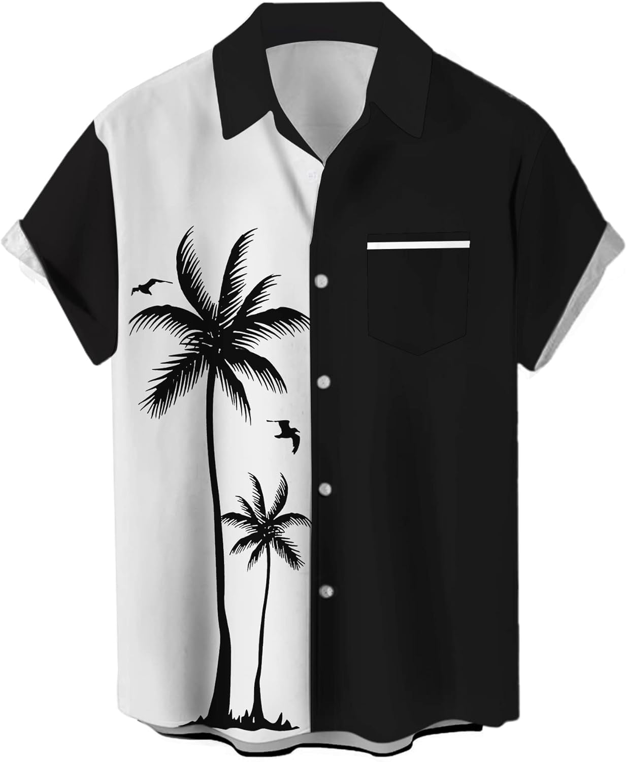 Deer Lady Mens Bowling Shirt 1950s Retro Print Hawaiian Shir deal at Amazon