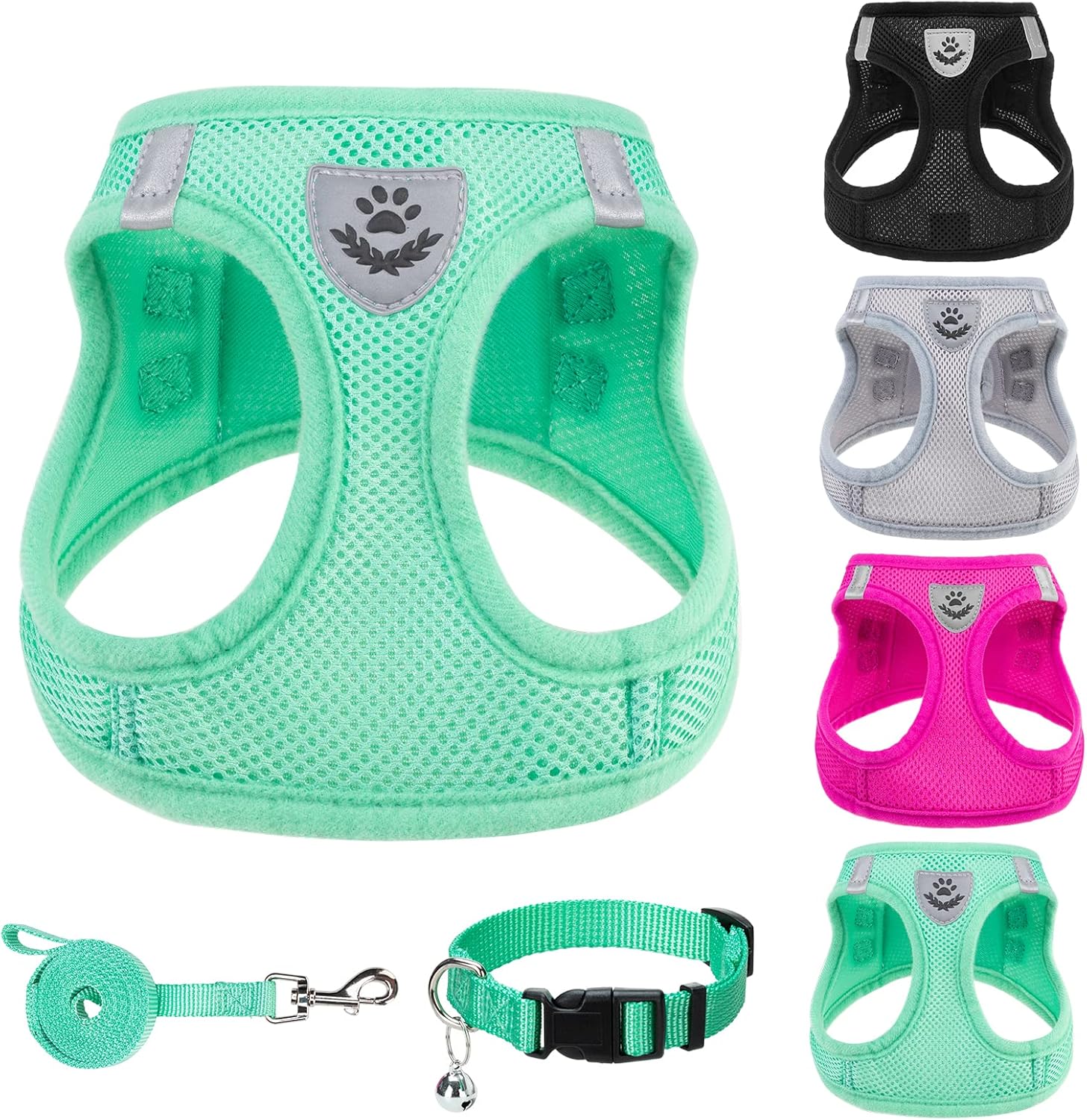 PUPTECK Adjustable Dog Harness Collar and Leash Set Step in  deal at Amazon