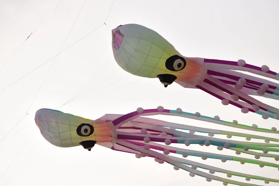4 Colorful Octopus Kites Only