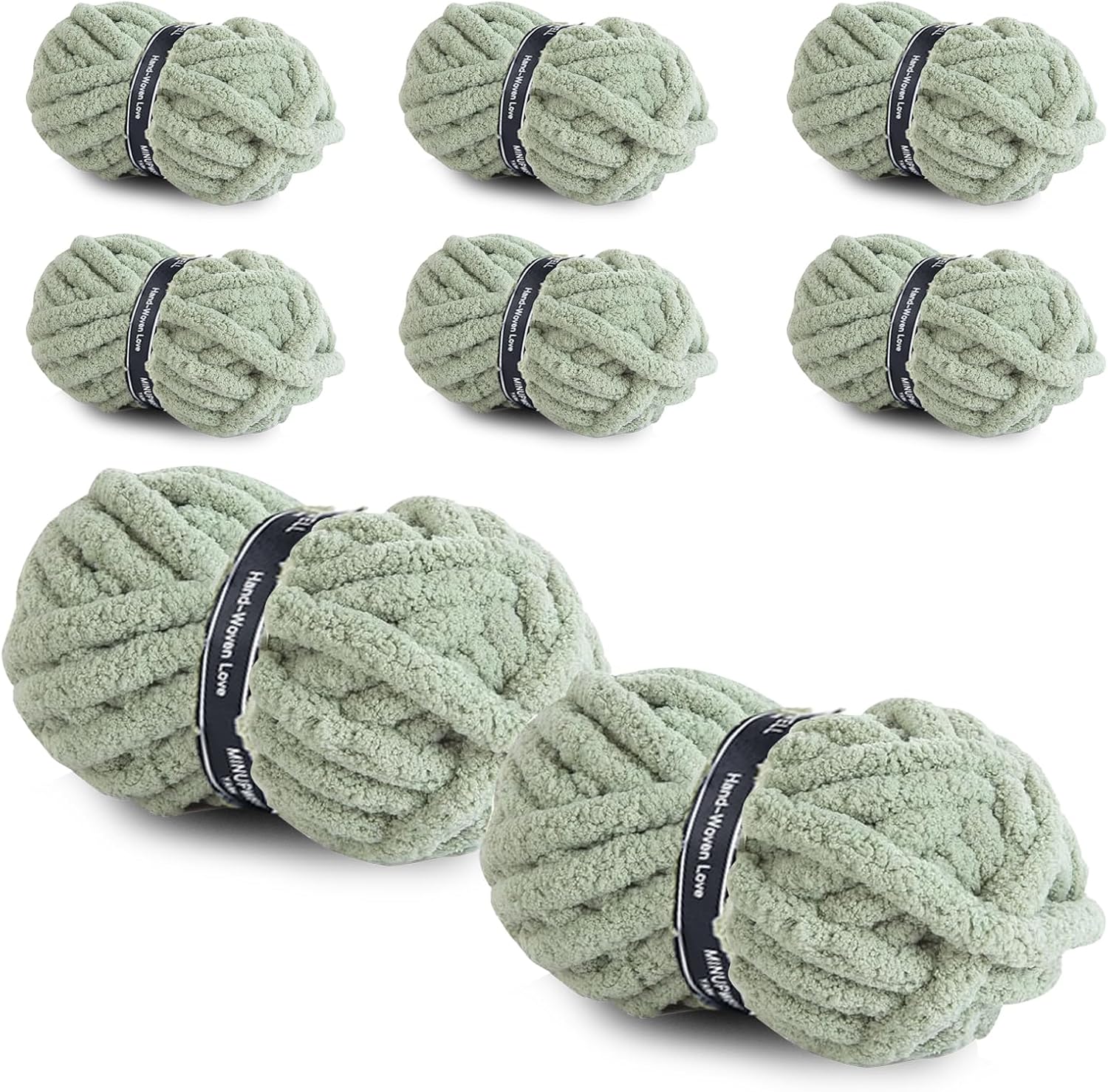 8 Packs Jumbo Chunky Chenille Yarn - 1820g deal at Amazon