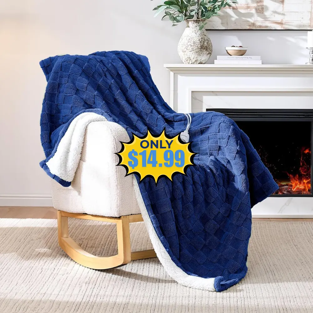 Yokimisu Heated Throw Blanket 50″x60″ Deal: Save 12%