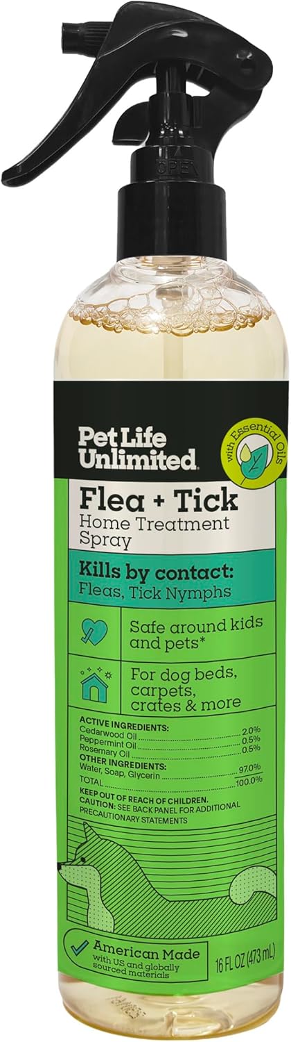 Pet Life Unlimited Flea & Tick Spray for Home, 16 oz, Plant- deal at Amazon