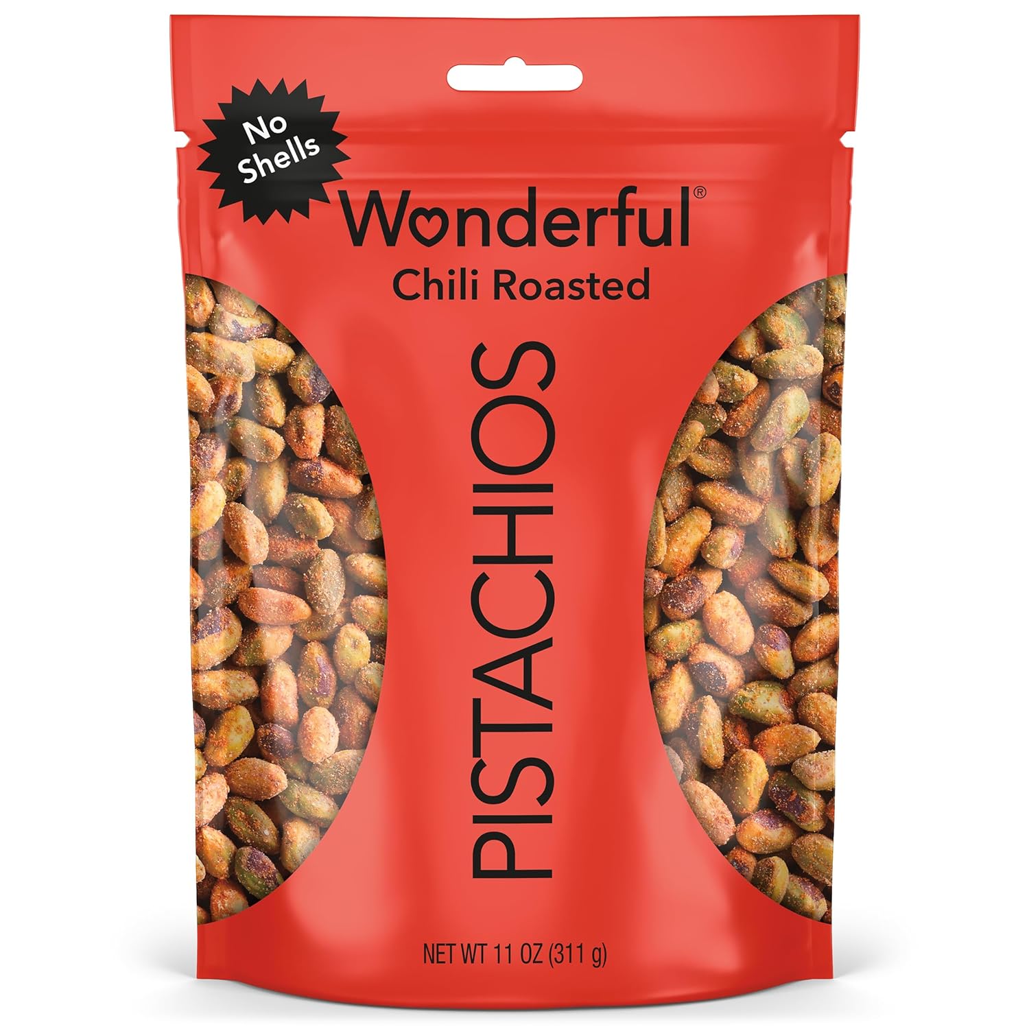 11oz Wonderful Chili Roasted Pistachios with No Shells Only