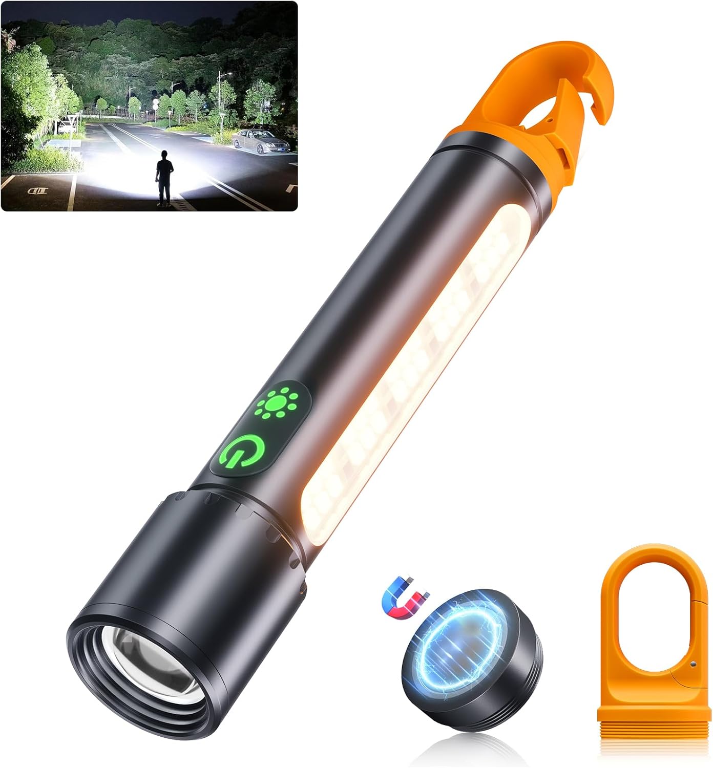 ADDplus Magnetic Flashlight Rechargeable,5000mAh Flashlights deal at Amazon