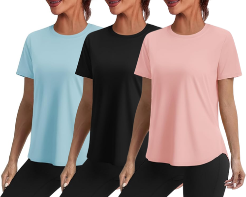 Womens Athletic Lightweight Short Sleeve Tops Deal