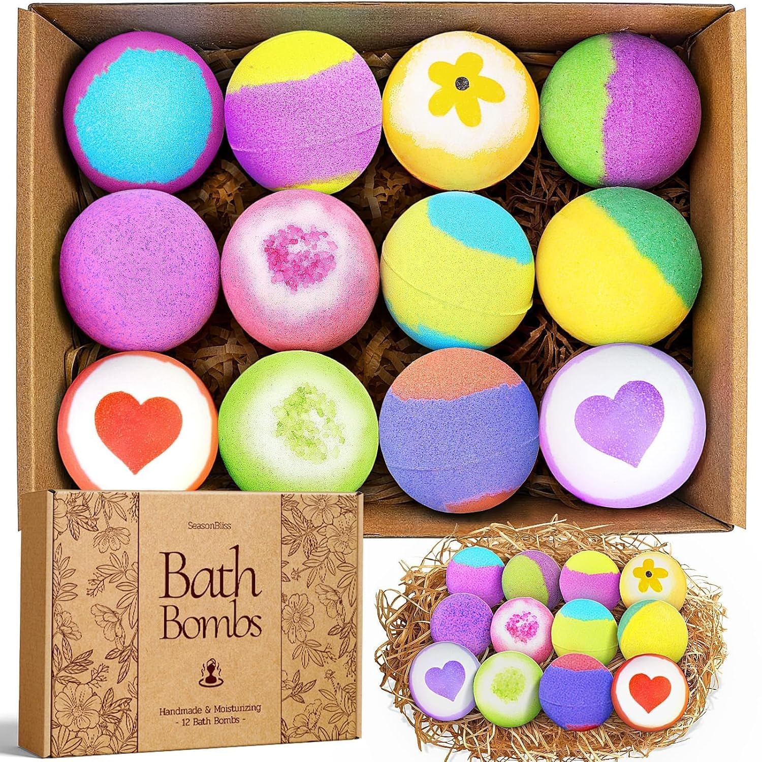 12 Pack Bubble Shower Bombs Set Deal