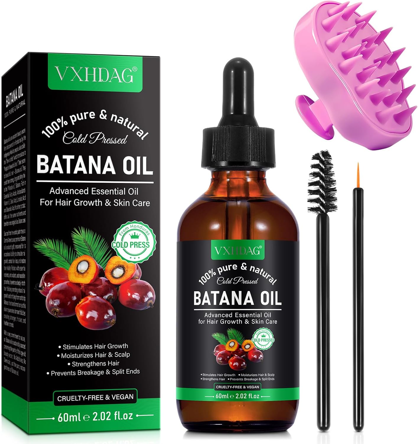 Batana Oil for Hair Growth and Nourishment - Scalp Massager  deal at Amazon