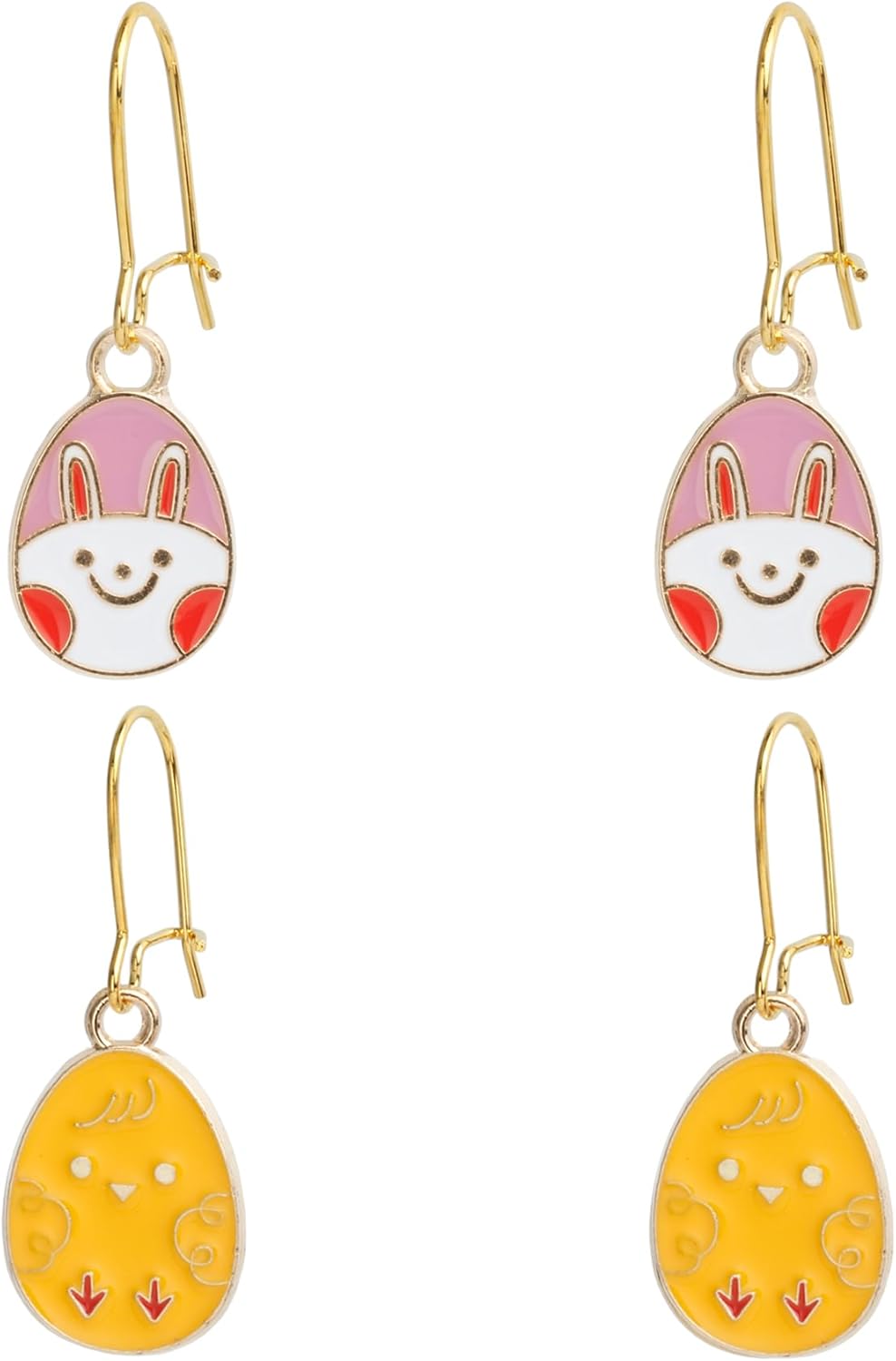 2 Pairs Colorful Enamel Easter Egg Dangle Earrings for Women just $9.99 at Amazon