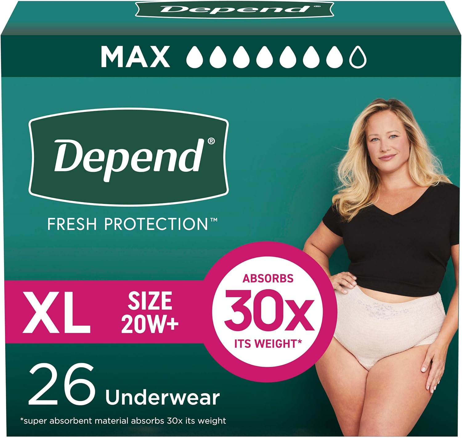 Depend Fresh Protection Adult Diapers, Incontinence & Postpa deal at Amazon
