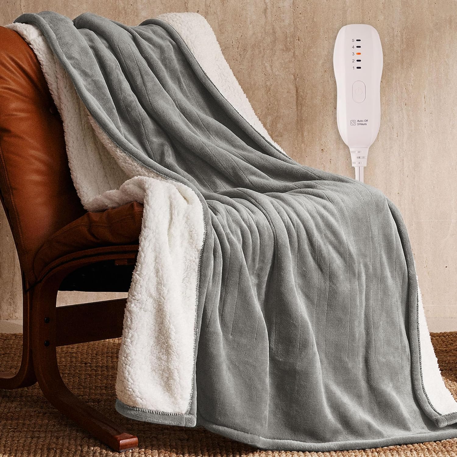 JET’S HOME Heated Blanket 50″x60″ – ETL&FCC Certified Flannel Electric for $25.99 (45% Off) at Amazon