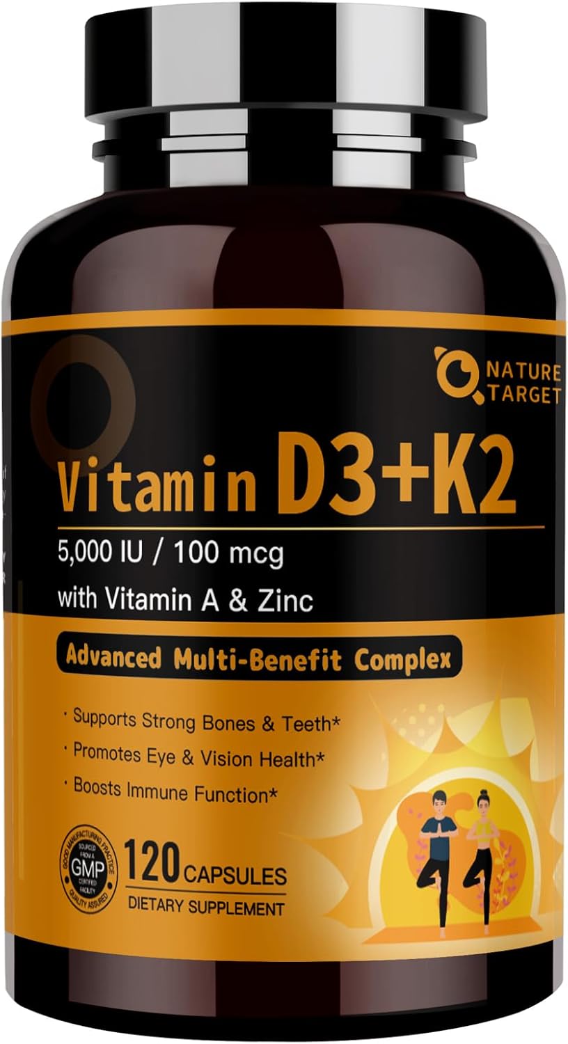 NATURE TARGET Vitamin D3 K2 5-in-1 Complex with Vitamin A, S deal at Amazon