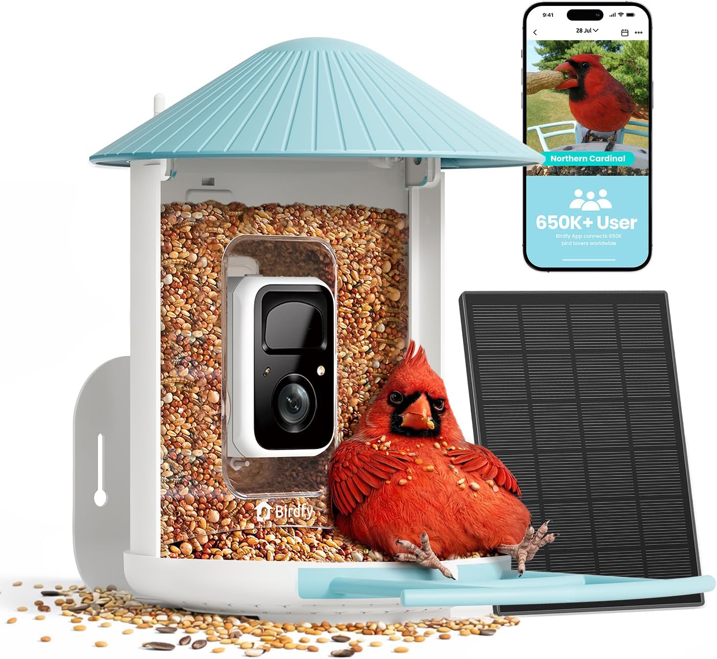 NETVUE by Birdfy Smart Bird Feeder with 2K HD AI Camera Sola deal at Amazon